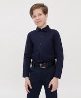 Сорочка трикотажная на кнопках синяя Button Blue, школьная форма для мальчиков  фото, kupilegko.ru